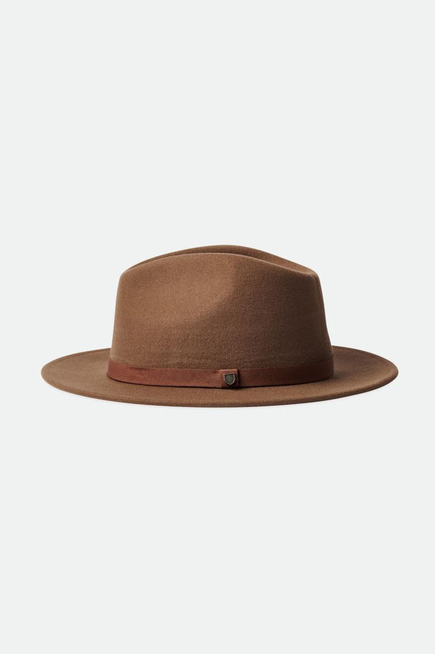 φεντόρας γυναικεια Brixton Messer Packable Fedora καφε | 54913-PJAL