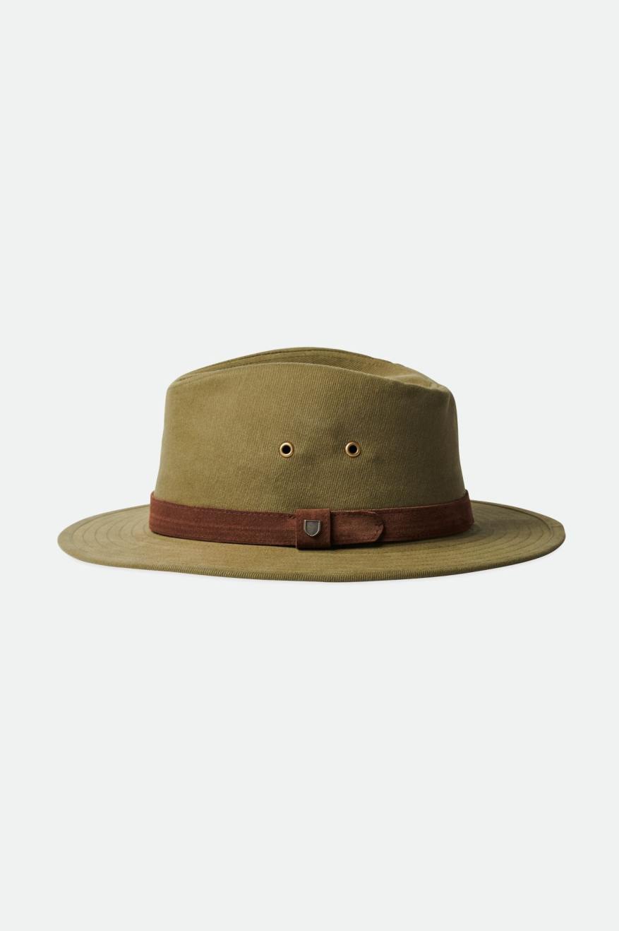 φεντόρας γυναικεια Brixton Messer Utility Adventure Fedora Ελιά | 60354-HNRF