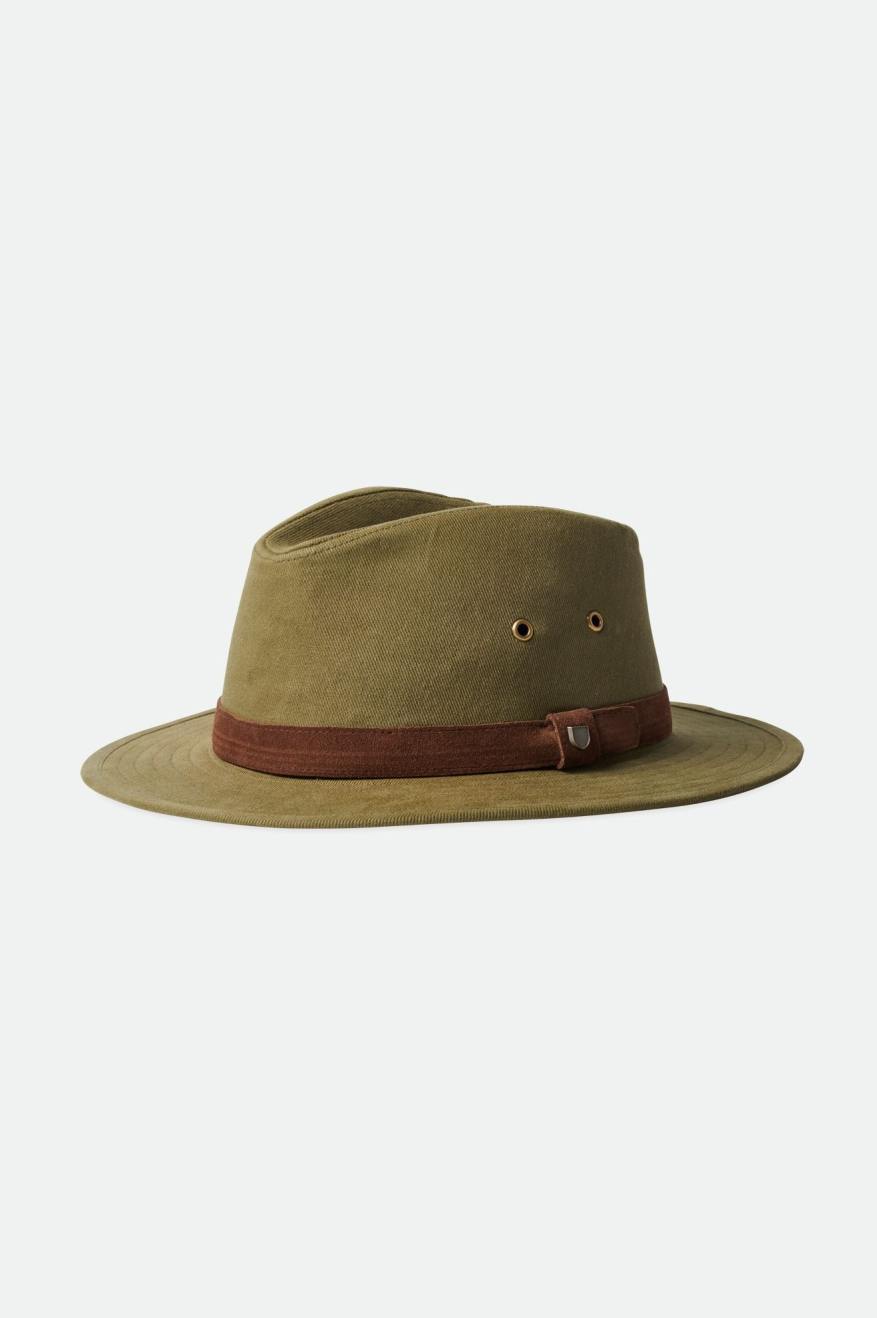 φεντόρας γυναικεια Brixton Messer Utility Adventure Fedora Ελιά | 60354-HNRF