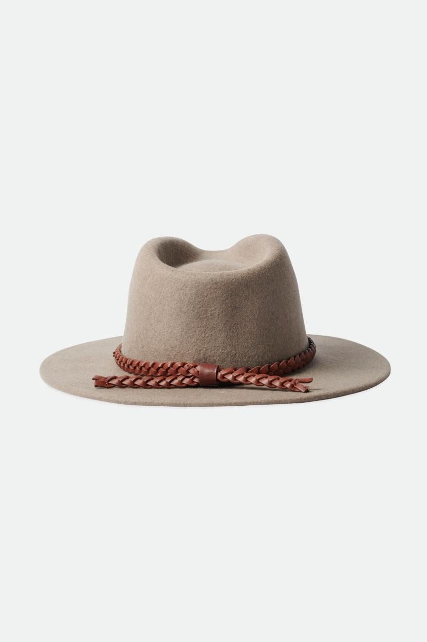 φεντόρας γυναικεια Brixton Messer Western Fedora Μπεζ | 63452-IWGJ