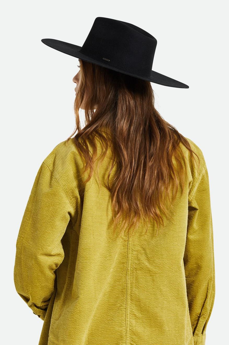 φεντόρας γυναικεια Brixton Primrose Felt Fedora μαυρα | 89673-WBDE