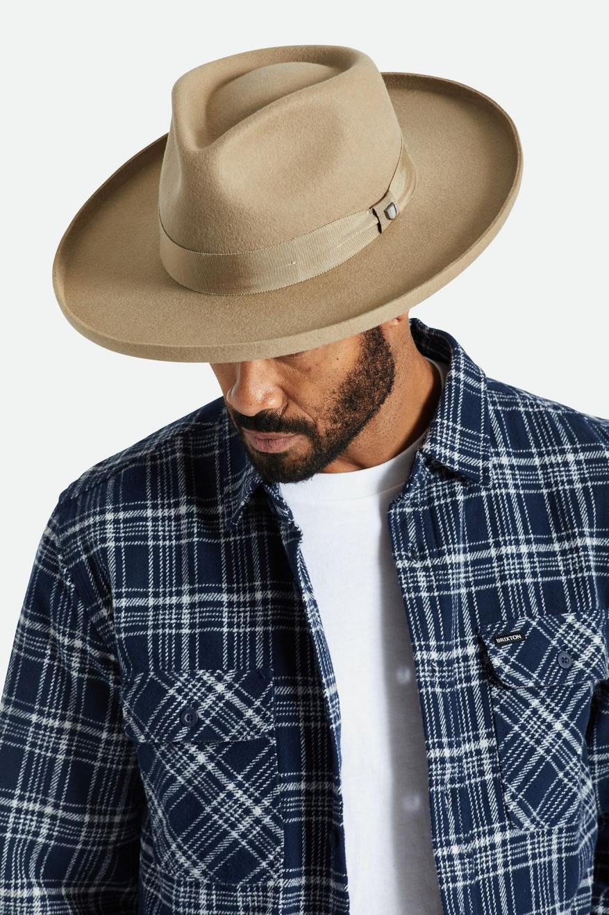 φεντόρας γυναικεια Brixton Victoria Felt Fedora καφε | 47625-HIFW