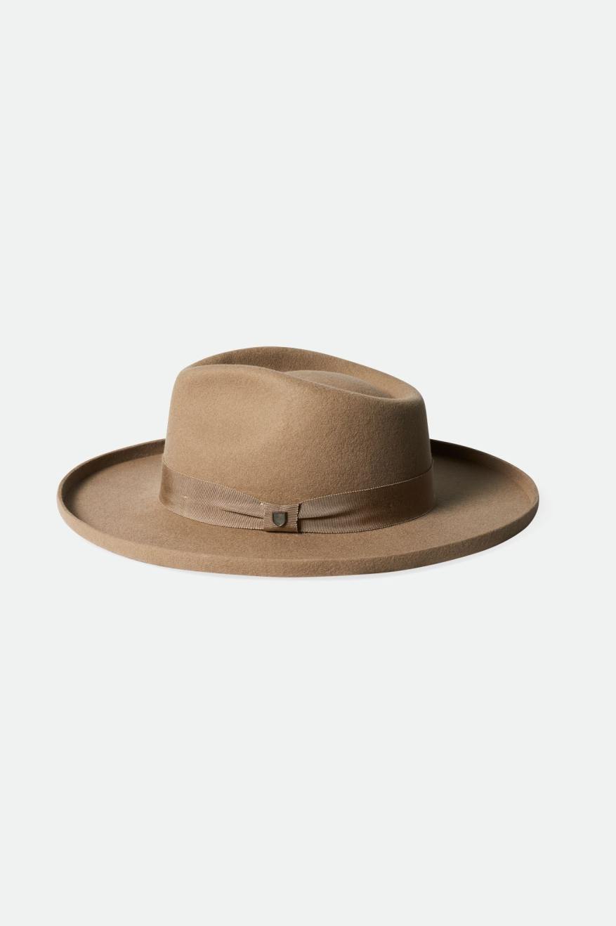 φεντόρας γυναικεια Brixton Victoria Felt Fedora καφε | 47625-HIFW