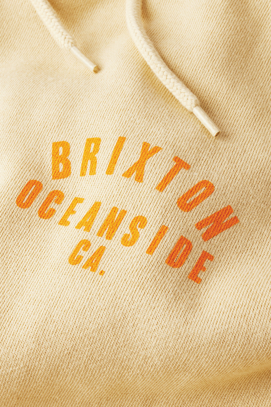 φουτερ με κουκουλα ανδρικα Brixton Woodburn Oceanside Fleece πορτοκαλι | 31089-OKVS