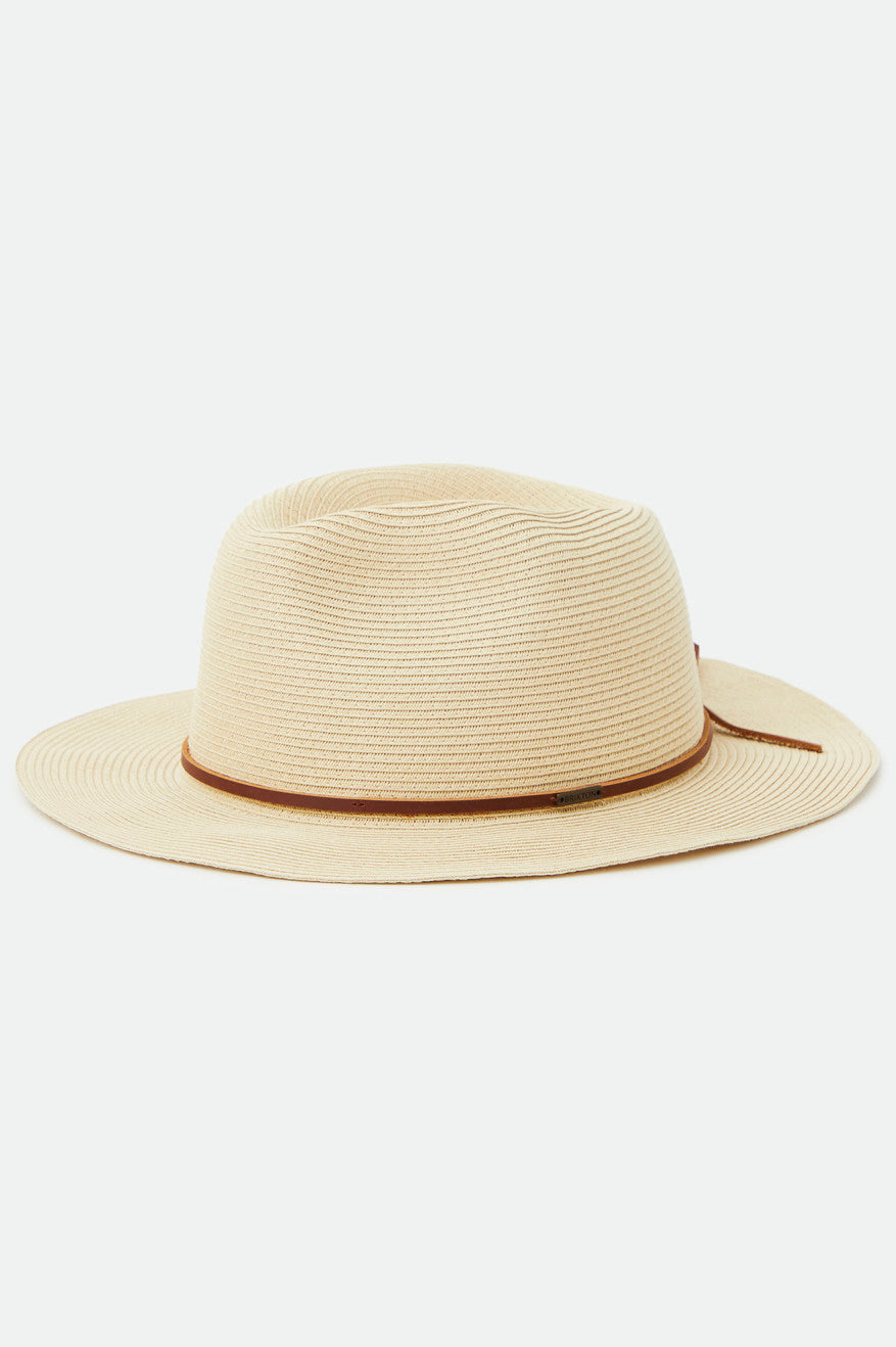 ψάθινα καπέλα γυναικεια Brixton Wesley Packable Fedora καφε | 31276-VJER